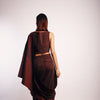 DENIM MAZE SAREE BROWN