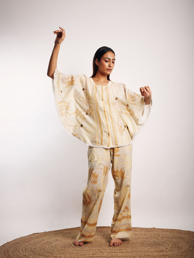 ICE TAN PONCHO WITH PANTS SET