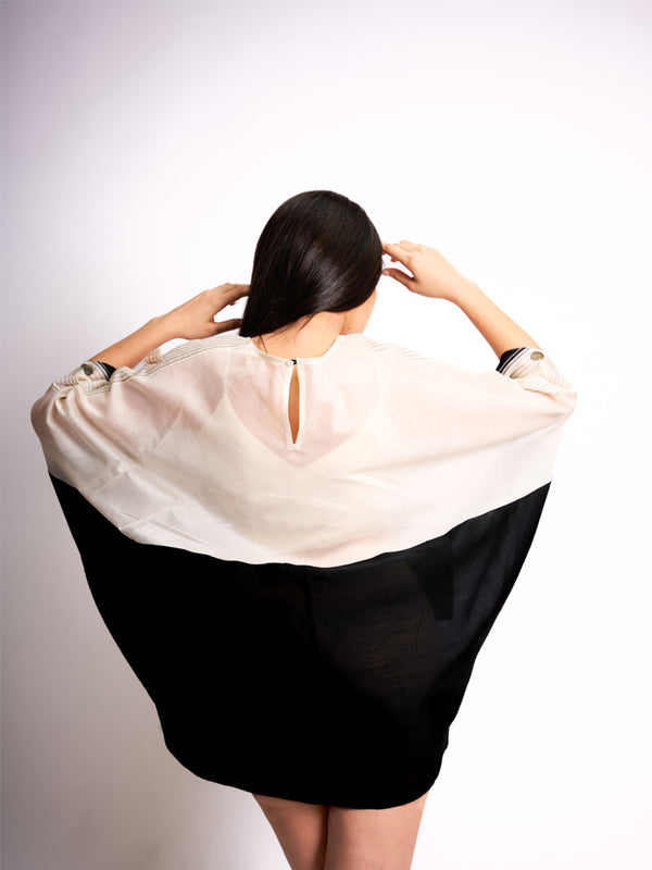 BLACK-WHITE BUBBLEDRESS