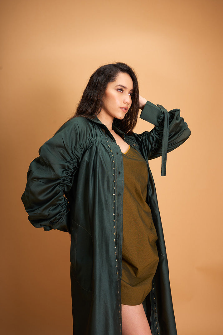 GREEN LONG ROBE