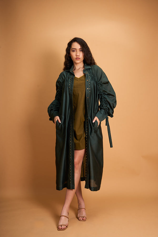 GREEN LONG ROBE
