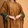 OLIVE RAVEL KURTA WITH GREEN SCARF