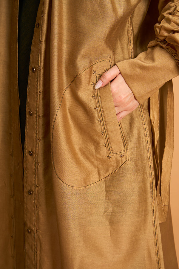 OLIVE LONG ROBE