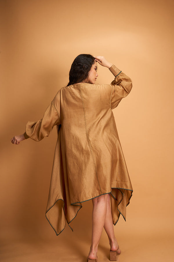 OLIVE BRANCH DRESS WITH GREEN SCARF