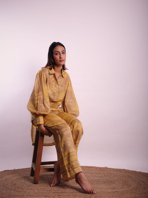 FOLIAGE KURTA PANT (OLIVE GREEN)