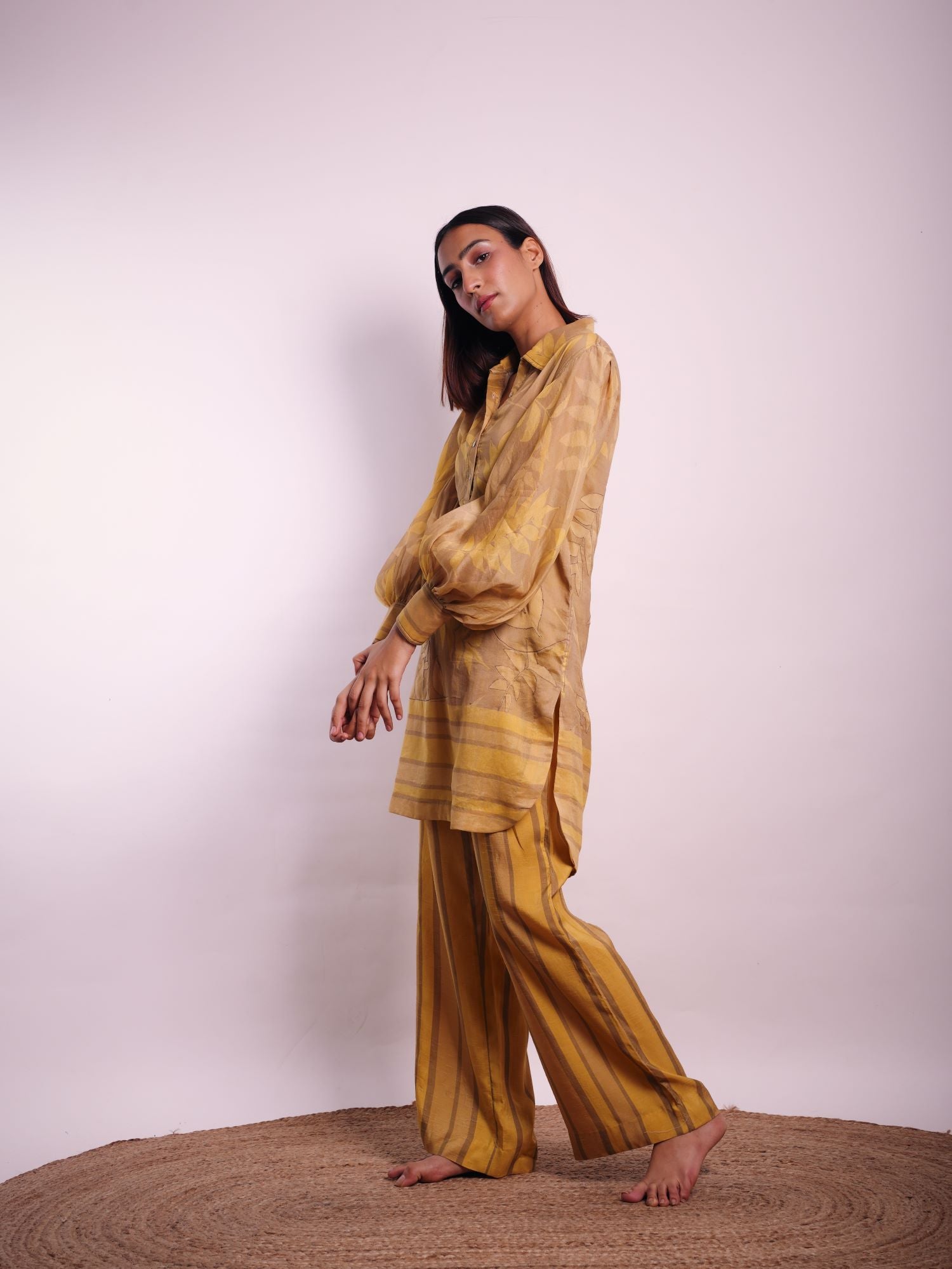 FOLIAGE KURTA PANT (OLIVE GREEN)