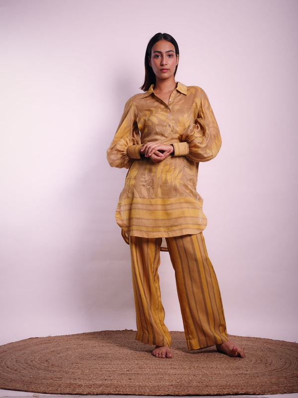 FOLIAGE KURTA PANT (OLIVE GREEN)