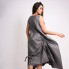GREY DRAWSTRING DRESS