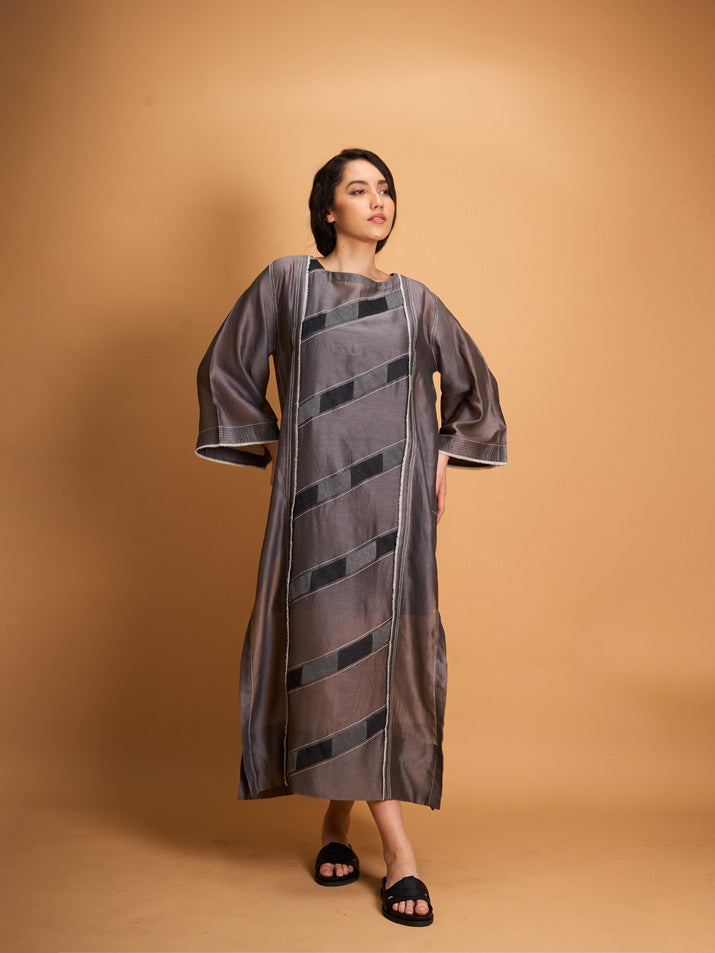 GREY LADDER KURTA