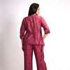 MAROON PLEAT SET
