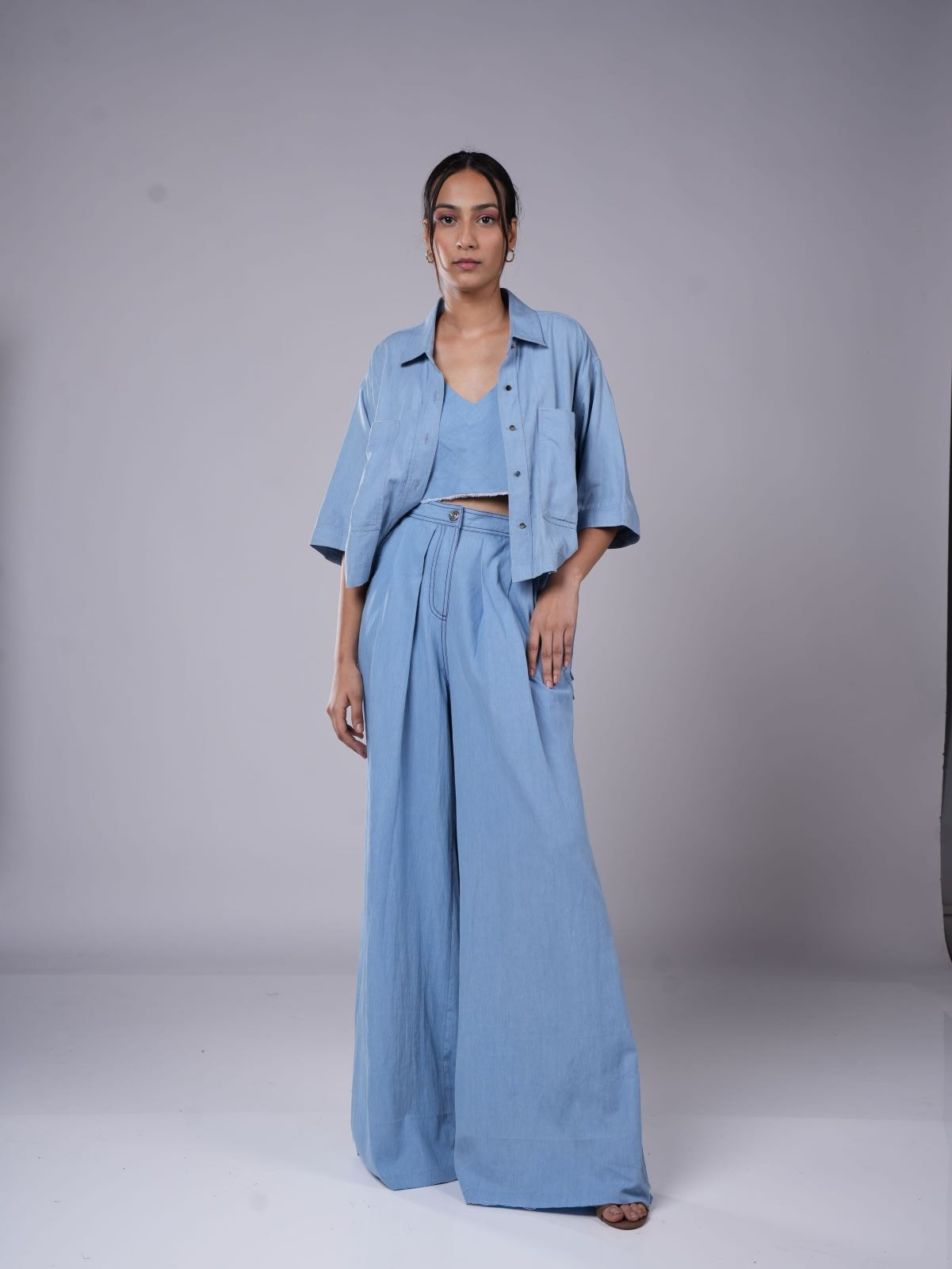 LIGHT BLUE DENIM CO-ORD SET