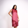 MAROON DRAPE DRESS