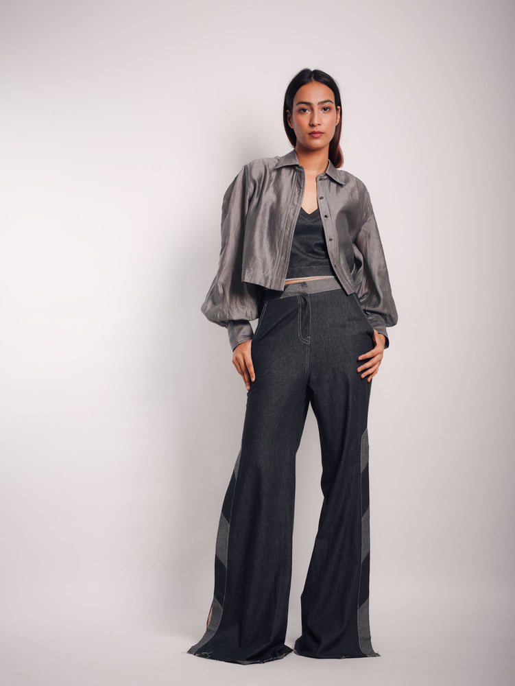 GREY OMBRÉ SLIT PANT