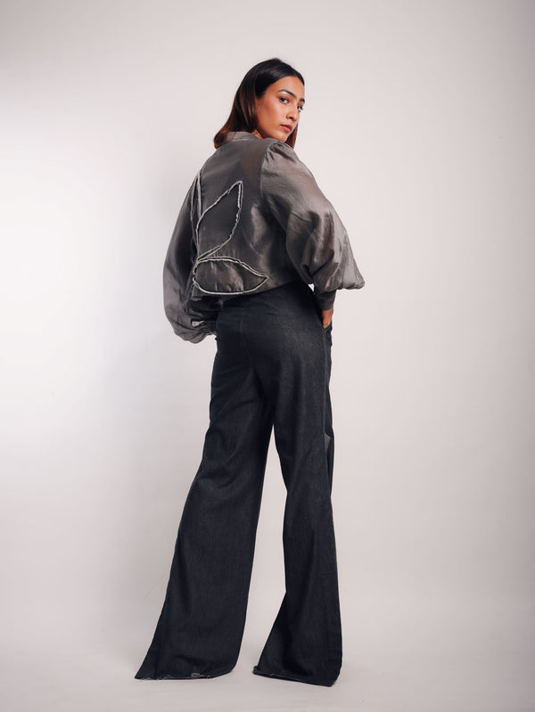 GREY OMBRÉ SLIT PANT