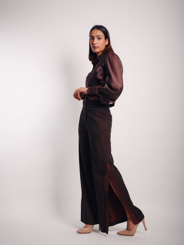 BROWN OMBRÉ SLIT PANT