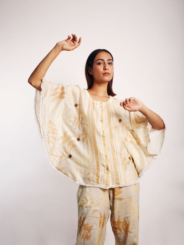 ICE TAN PONCHO WITH PANTS SET