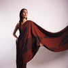 DENIM MAZE SAREE BROWN