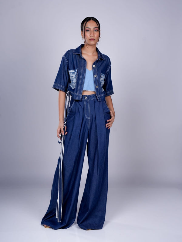DARK BLUE DENIM CO-ORD SET