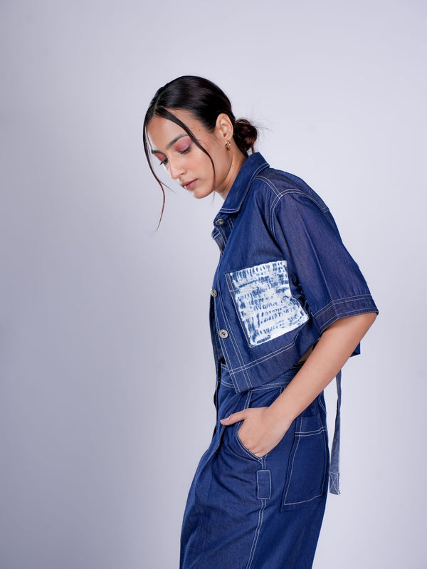 DARK BLUE DENIM CO-ORD SET