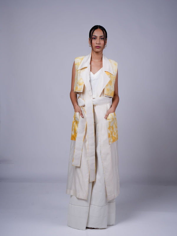 SUMMER TRENCH TIE DYE YELLOW