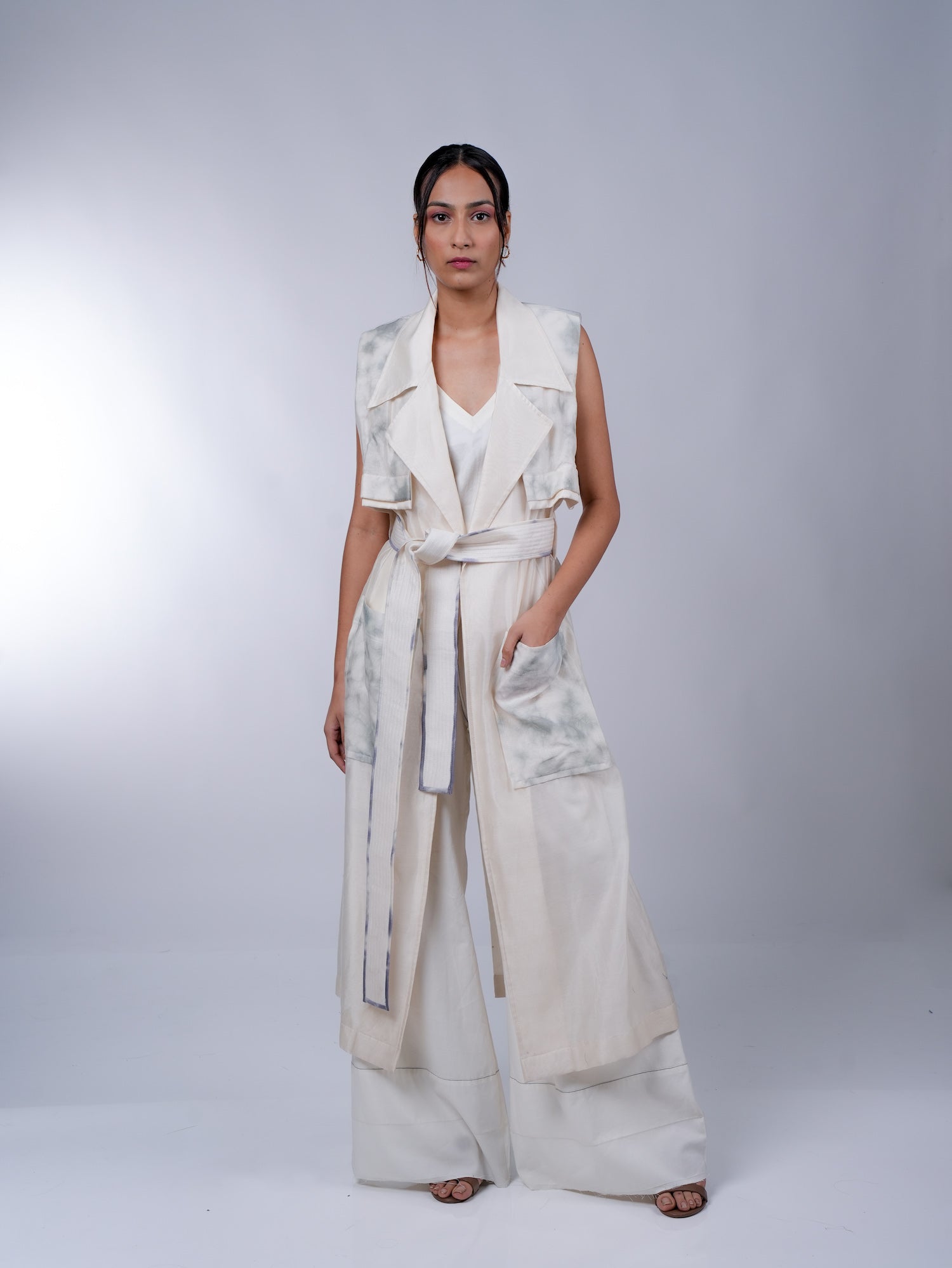 SUMMER TRENCH TIE DYE GREY