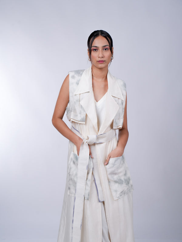 SUMMER TRENCH TIE DYE GREY