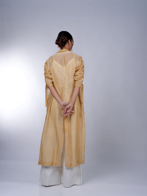 SUMMER TRENCH SAND COLOUR WITH IVORY TOP