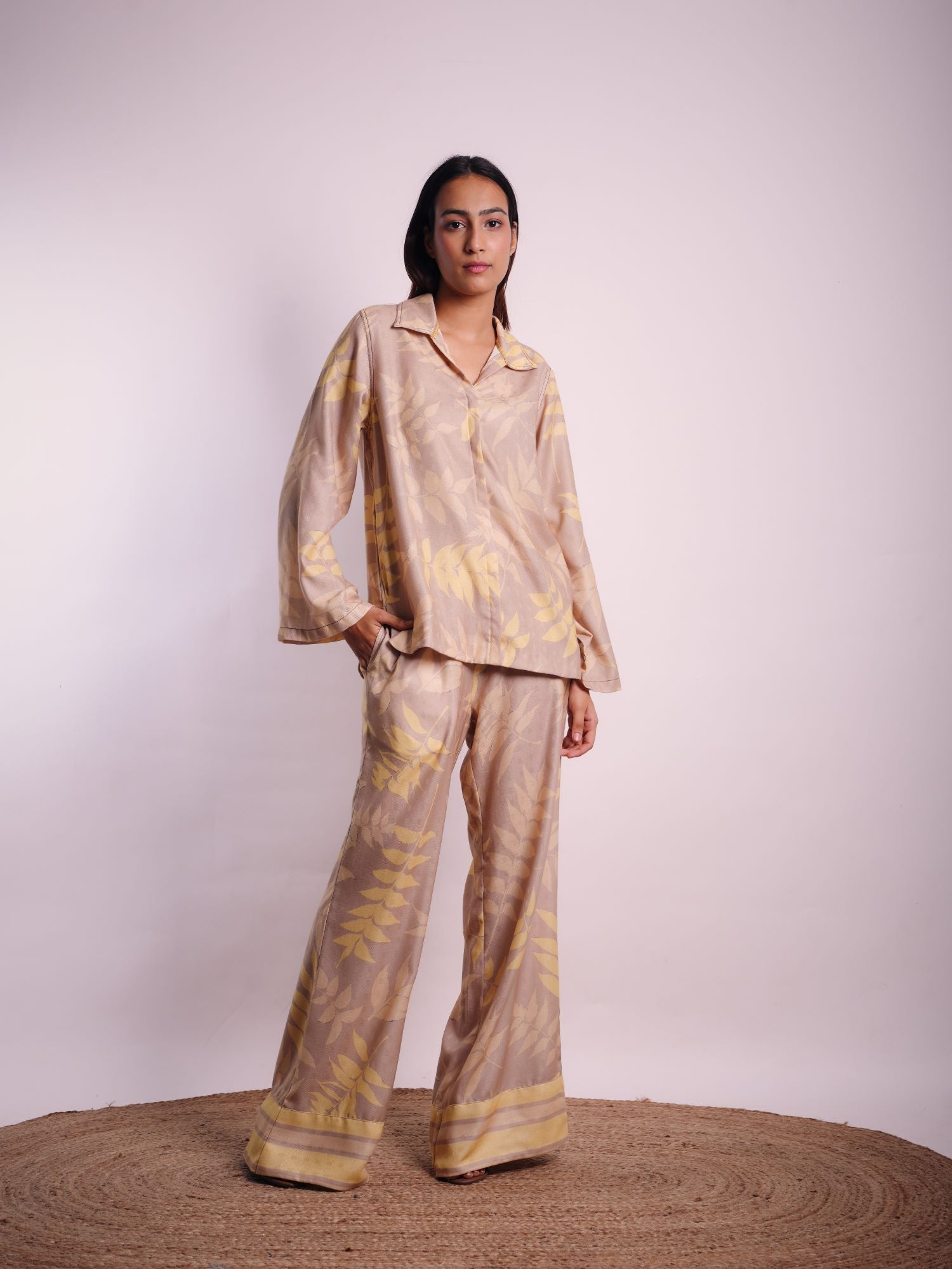 FOLIAGE SHIRT PANT SET IN ECO PRINT