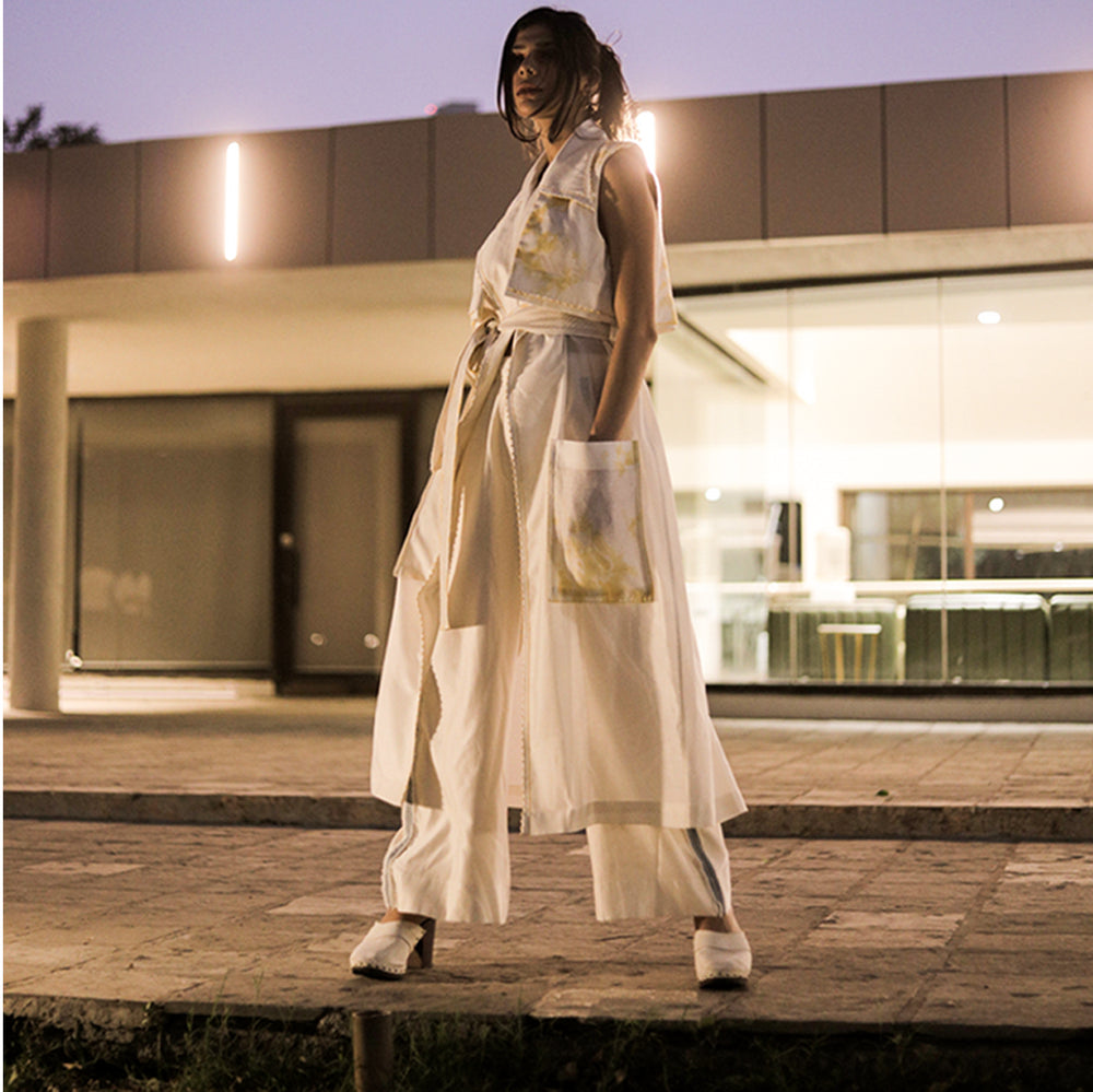 SUMMER TRENCH TIE DYE YELLOW