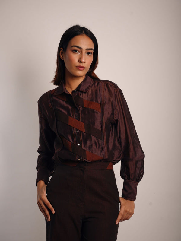 OMBRE SHIRT BROWN