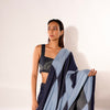 DENIM MAZE SAREE BLUE