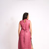 MAROON DRAPE DRESS