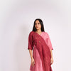 MAROON PLEAT DRESS