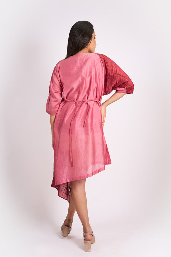 MAROON PLEAT DRESS