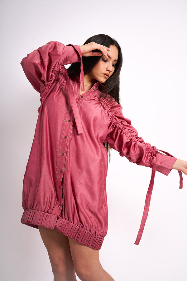 MAROON SHORT ROBE