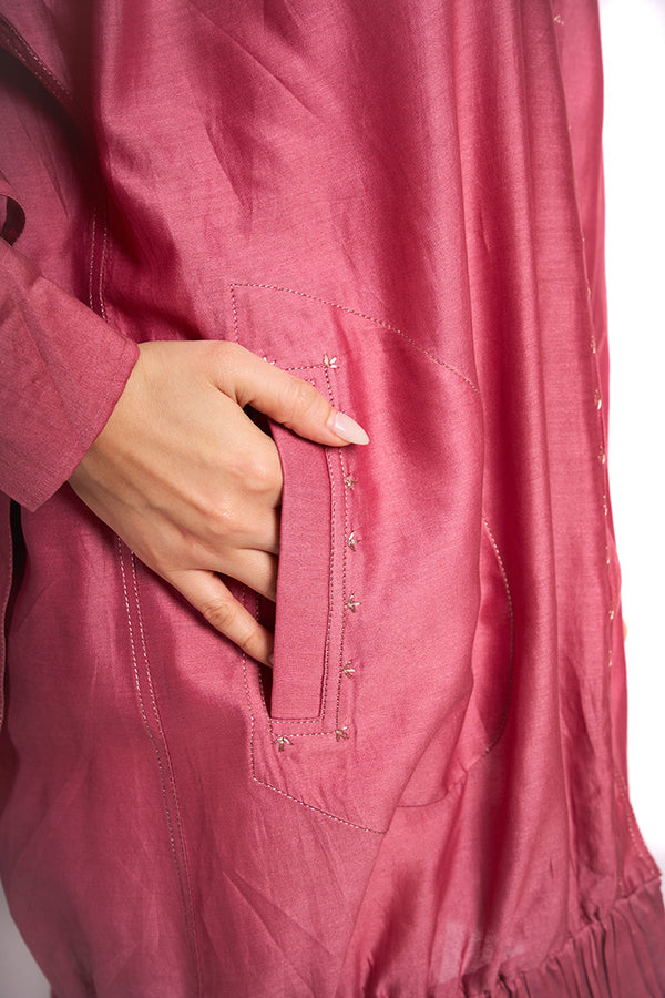 MAROON SHORT ROBE