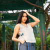 REVERSE BLUE DENIM PLEAT PANT