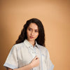 Mist Blue Tie-Dye Chanderi Shirt