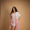 Blush Tie-Dye Chanderi Cape.