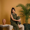Forest Olive Embroidered Poplin Co-ord Set