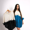 TURQ-WHITE BUBBLEDRESS