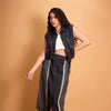 Grey Tulip Skirt And Grey Cropped Jacket Set