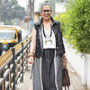 Grey Tulip Skirt And Grey Cropped Jacket Set